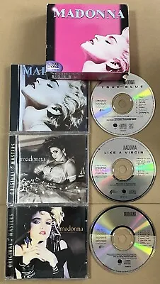 Madonna 3x Cd Box Set Australian Import The First Album Like A Virgin True Blue • £44.99