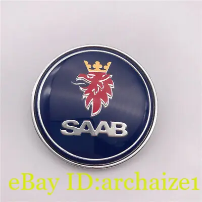 1PC Blue For SAAB 9-3 900 9000 Hood Front Emblem 50mm • $9.99