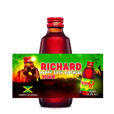 £3.30 • Buy Personalised Magnum Tonic Wine Jamaica Bottle Label - Any Occasion - Birthday