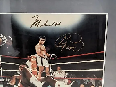 Muhammad Ali George Foreman Signed 16x20 JSA Rumble In The Jungle • $3500
