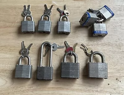 10 Master Locks With Keys # 3 • $25