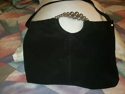 $30 • Buy Zara Black Suede Runway Bag