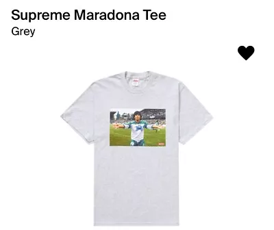 Supreme Maradona Tee Grey Sz L (SS24). New In Bag & Authentic.  • $86