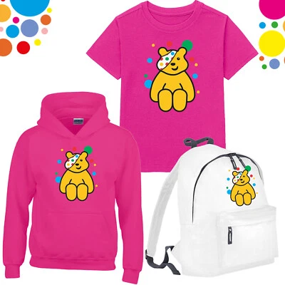 £8.99 • Buy Spotty Day Pudsey Bear Kids T-Shirt Children In Need Spots Hoody School Bagpack