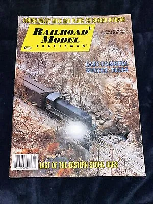 Railroad Model Craftsman Magazine January 1993 Lehigh Valley Milk Car Plans • $1.75