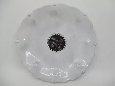 Vietri Incanto White Salad Plate-metallic Emblem - 8 3/4   -0711h • $39.98