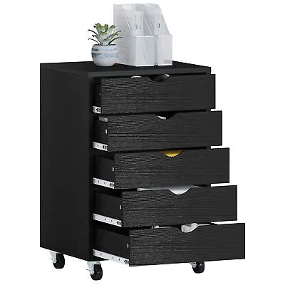 5-Drawer Side File Cabinet Chest Mobile Organizer Office Storage Filing Cabinet • $59.99