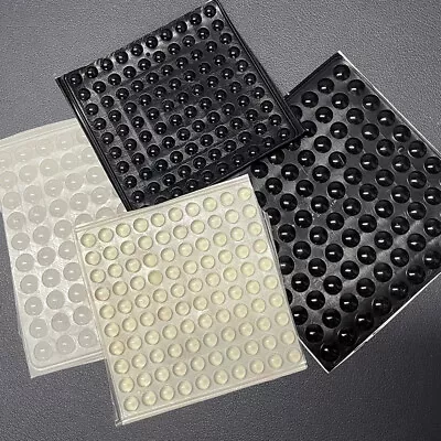 £1.96 • Buy Small CLEAR RUBBER FEET~ BLACK ~ CLEAR ~ SELF ADHESIVE Sticky Pads DOMED BUMPERS