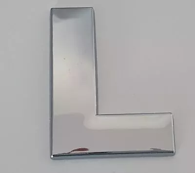 £2.49 • Buy 45 Mm High 3D Quality Metal Chrome Self Adhesive Letters & Numbers Emblem Badge.