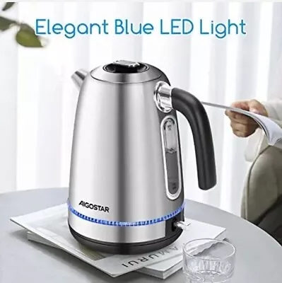 Aigostar Electric Kettle Stainless Steel 3000W Fast Boil Illuminating Kettle • £22.99