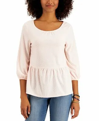 $10.95 • Buy Women's 3/4 Sleeve Clip Dot Top's Variety Of Colors By Style & Co $44.50 NWT