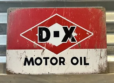 D-X MOTOR OIL 8 X12  TIN METAL SIGN SUNRAY DIAMOND OIL COMPANY • $10.97