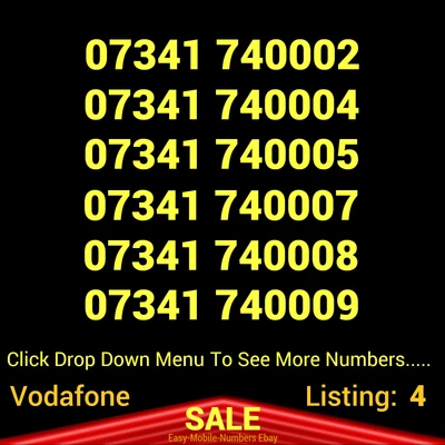 GOLD EASY MOBILE NUMBER PLATINUM UK VODAFONE PAY AS YOU GO SIM CARD Listing: 4 • £13.95