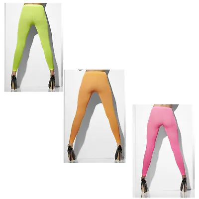 Smiffys Opaque Footless Tights Neon Colours Adults Fancy Dress • £6.09