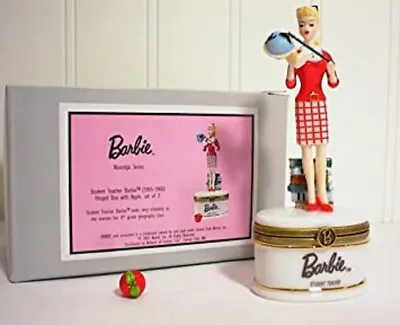 Student Teacher Porcelain Barbie Statue PHB Hinged Box Midwest Cannon Falls • $29