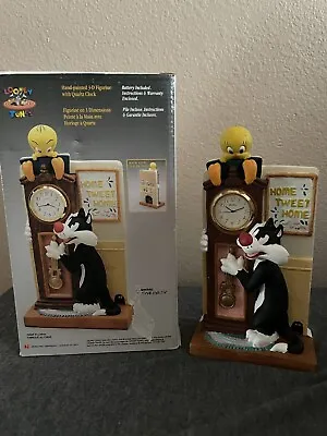$96 • Buy New Vintage 1994 Warner Bros Looney Tunes Tweety Sylvester Seth Thomas Clock