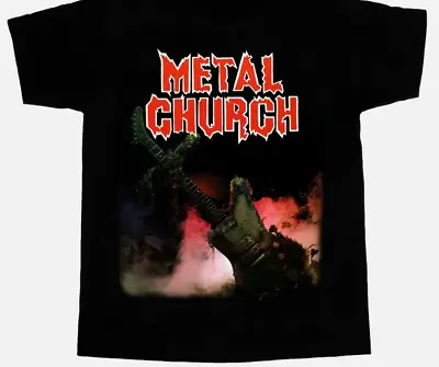 Metal Church Band Heavy Cotton Black S-4XL Men Women Classic T Shirt • $17.99