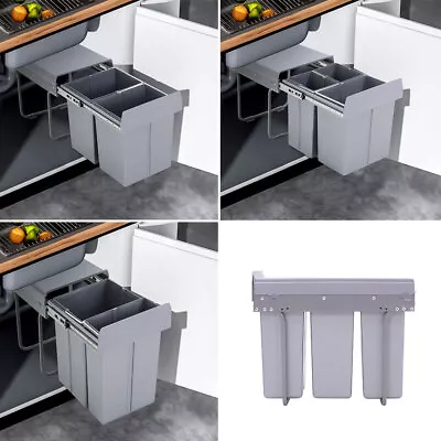 Pull Out Kitchen Waste Recycle Soft Close Dust Bin Soft Close System Under Sink • £55.99