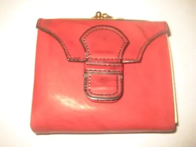 Vintage Princess Gardner Genuine Leather Cowhide French Change Purse Wallet • $12.95