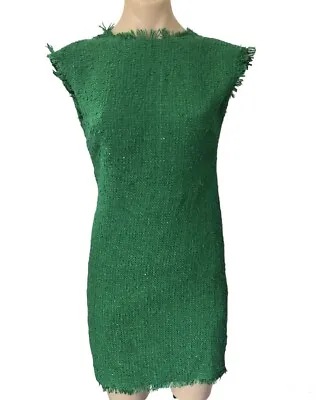Kate Spade XS Saturday Tweed Dress Sleeveless Green Size 0 EUC • $149