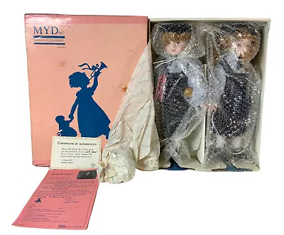 Marian Yu Designs MYD Twins Brother Sister Porcelain Dolls Complete Ball & Rope • $30.56