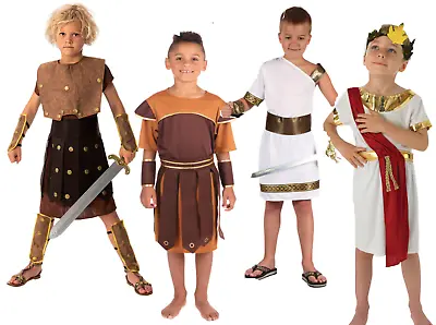 Roman Warrior Medieval Boys Fancy Dress Costume Book Day Kids Outfit • $53.54