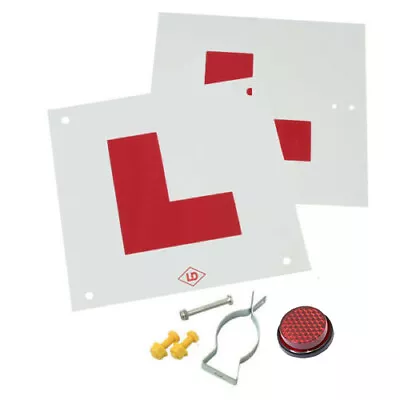 Motorcycle L Plate Kit Complete With Fixings And Fork Bracket / Made In UK  • £8.99