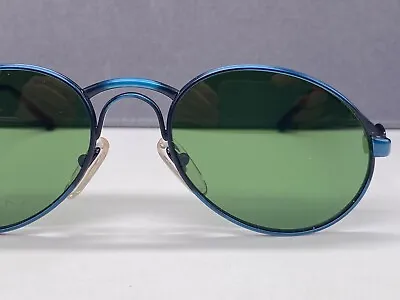 Bugatti Sunglasses Men Oval Blue Green Teardrop 03328 France Vintage • $179.36