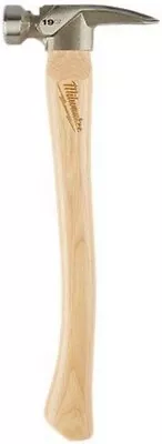 Milwaukee 48-22-9419 19oz Milled Face Framing Hammer Hickory Wood Handle • $27.86