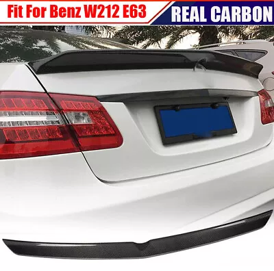 REAL CARBON Rear Trunk Spoiler Wing For Mercedes Benz W212 E63 AMG Sedan 2010-15 • $151.99
