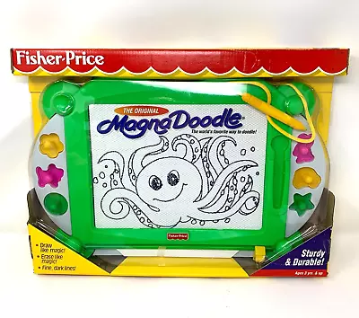 Fisher Price Original Magna Doodle GREEN Vintage 1998 NEW Sealed 6 Shape Stamps • $54.99