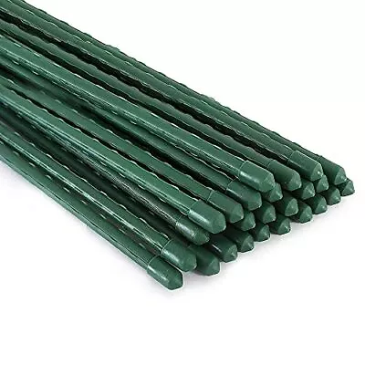 Garden Stakes 25 Pack 4 Ft Steel Plant Garden Tomato Stakes  (25 Pack 48 Inch) • $35.53