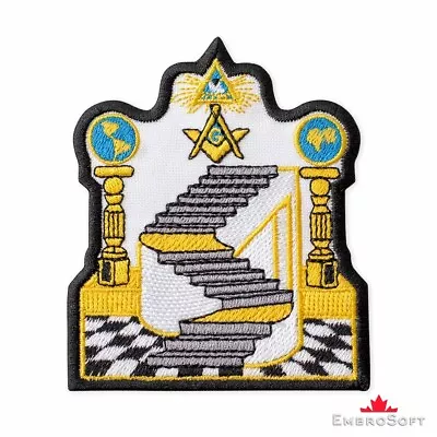 Masonic Emblem Sign Symbol Embroidered Patch Iron On / Sew On SIZE: 3.2 X3.8  • $6.99