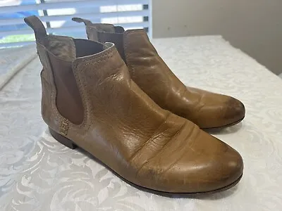 Frye Booties Jillian Chelsea Style  Brown Leather Sip On Women 8.5 • $22