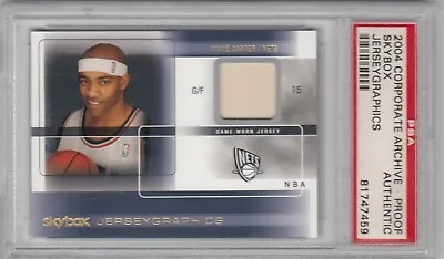 2004-05 Vince Carter Skybox Autographics Gold Corporate TEST PROOF Jersey PSA • $24.99