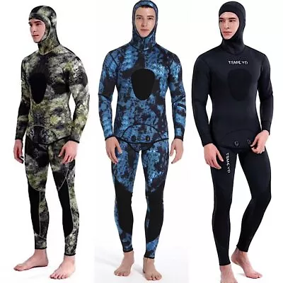 3mm Camouflage Wetsuit Long Sleeve Hooded 2 Pieces Of Neoprene Submersible • $133.42