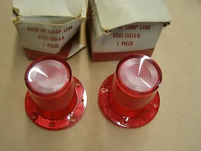 NOS OEM Ford 1962 Mercury Comet S22 Tail Light Lenses Backup Lamp Lens Pair • $219