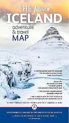 The FotoVUE Iceland Adventure And Travel Map By James Rushforth • £16.95