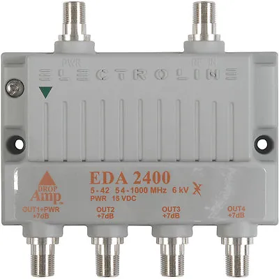 Electroline EDA 2400 4-port RF/CATV Distribution Amplifier • $69.93