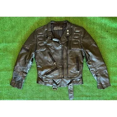 Vtg Harley Davidson 70s Hein Gericke Leather Padded Motorcycle Jacket 34 Regular • $76.30