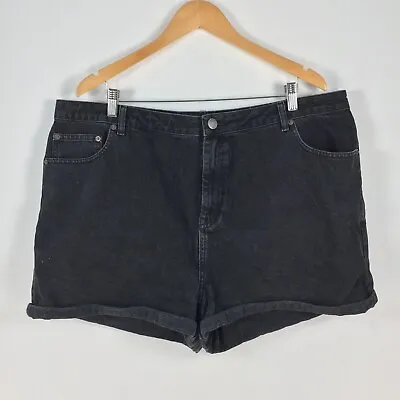 $19.95 • Buy Asos Denim Womens Shorts Size 22 Black Cotton Zip Fly Solid 015223