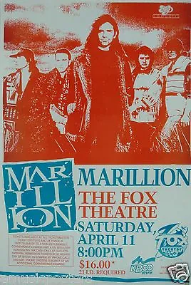 MARILLION 1995 DENVER CONCERT TOUR POSTER - Progressive Rock Music • $18.18