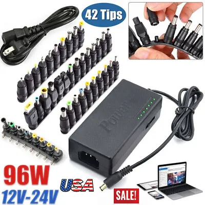 96W Universal Laptop Power Supply Charger Adapter W/ 42 Tips Notebook Charger US • $18.89