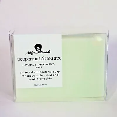 Tea Tree Peppermint Soap Antibacterial Natural Acne Prone Skin Vegan • £9.99