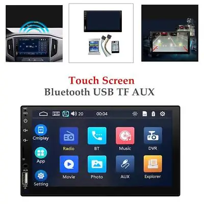Car Stereo Radio 7  2DIN HD MP5 Player Touch Screen Bluetooth USB TF AUX Parts • $60