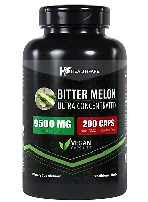 Healthfare Organic Bitter Melon Extract 9500mg | 200 Capsules Ultra Concentrated • $24.99
