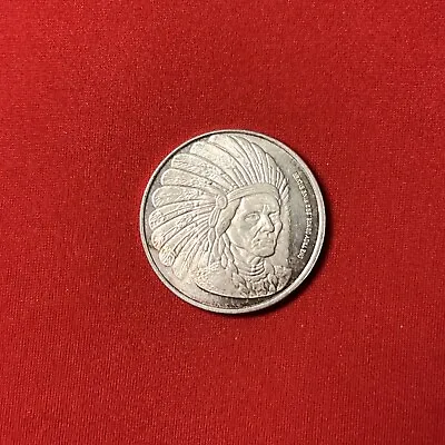 Vintage 1992 Enviromint Indian Chief 1 Oz .999 Fine Silver Round • $44