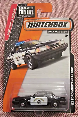 Matchbox 2014 Mbx Heroic Rescue '93 Ford Mustang Lx Ssp #95 Black • $11.39