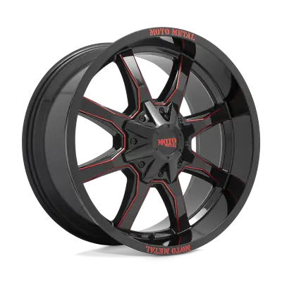 $359 • Buy Moto Metal Mo970 20in Wheel Gloss Black Milled With Red Tint & Moto Metal On Lip