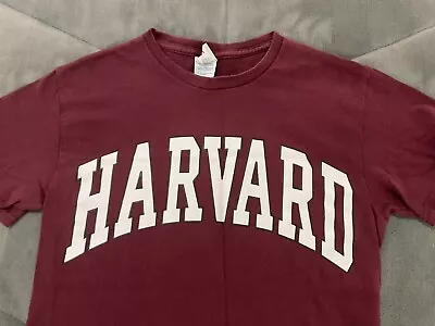 Harvard University Crimson  T-Shirt Mens  Graphic Maroon Delta Pro Weight Small • $19.95